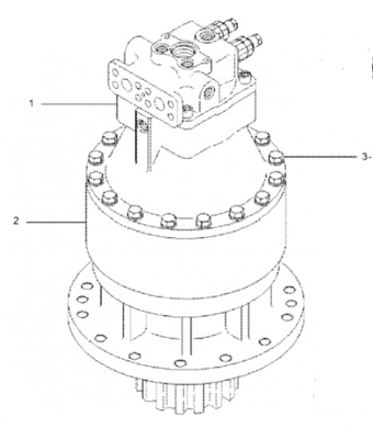 Belparts graafmachine schommelmotor met versnellingsbak E312B schommelmotor Assy 1141518 1195406