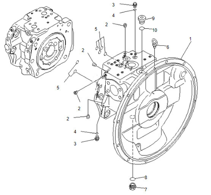 De Hydraulische Pomp 708-2H-00026 van Main Pump Pc 400-7 van het staalgraafwerktuig voor KOMATSU