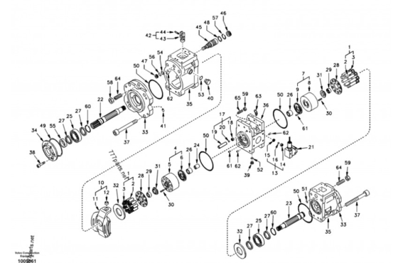 Onderdelen voor graafmachines K3V112DT-9N-14Т ЕС210 SA1142-00012 Hydraulische pomp Voor Volvo