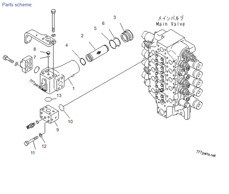 Komatsu PC1250SP-7 21N-62-31201 Hydraulische regelklep Graafmachine regelklep vervangingskosten