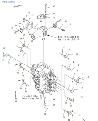 Komatsu PC1250SP-7 hoofdventiel 21N-64-36440 02896-11009 07002-12034 21N-64-36740 02896-11009 Graafmachine regelklep vervangingskosten