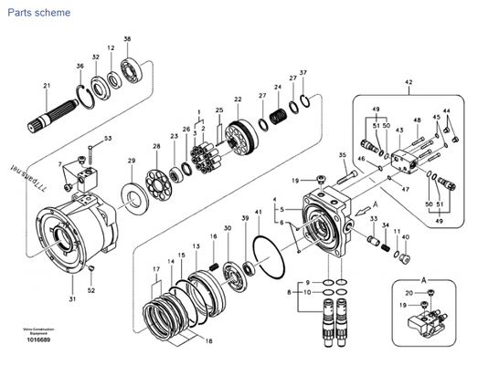 VOE14552686 VOE 14521451 SA 1142-00930 zwenkmotortandwielkast Graafmachine M5X130 EC210B EC200B EC220D